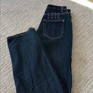 Ksubi dark blue high rise straight leg jeans size 26
